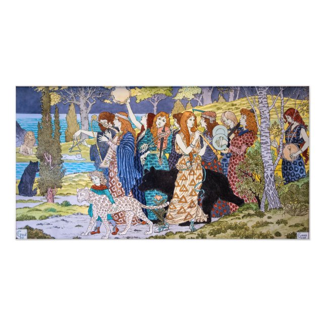 Impression Photo Eugene Grasset - Panneau décoratif Harmony (Devant)