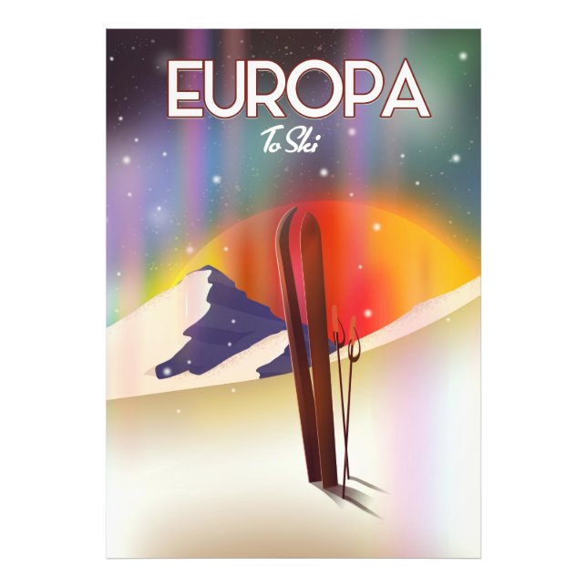 Impression Photo Europa - Lune de Jupiter Space Art. (Devant)