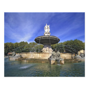 Impression Photo Europe, France, Aix-en-Provence. Fontaine de