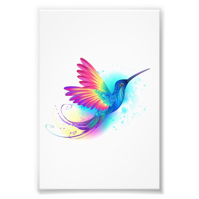 Impression Photo Exotic Rainbow Hummingbird (Devant)