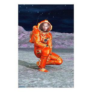 Impression Photo Explorateur de Mars Astronaute Planète Alien Art S