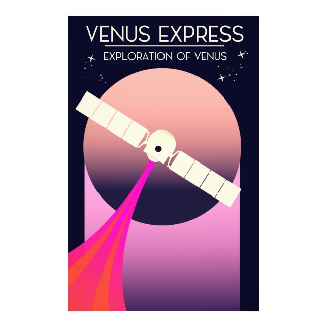 Impression Photo Exploration de Vénus par Venus Express (Devant)