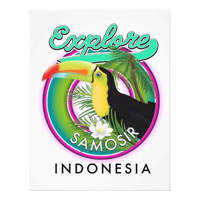 Impression Photo explorer le logo voyage de Samosir indonesia (Devant)