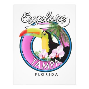 Impression Photo Explorer Tampa Floride logo rétro