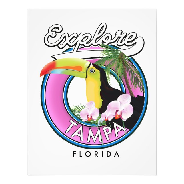 Impression Photo Explorer Tampa Floride logo rétro (Devant)
