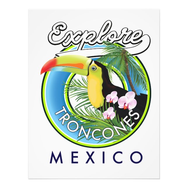 Impression Photo Explorer Troncones Mexique logo rétro (Devant)