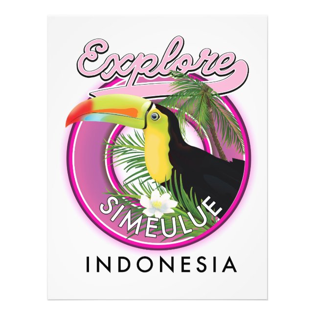Impression Photo Explorez le logo de Simeulue Indonésie. (Devant)