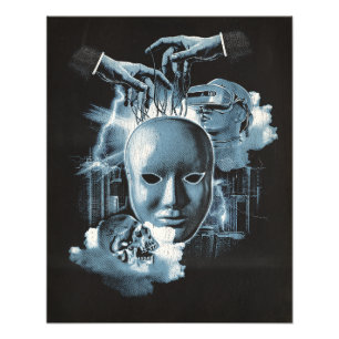 Impression Photo Faceless - Techno-Goth Streetwear Design