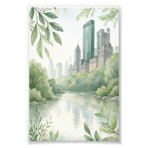 Impression Photo Faire-part de mariage sur la skyline de couleur ve