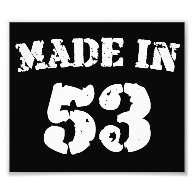 Impression Photo Fait En 1953 (Devant)