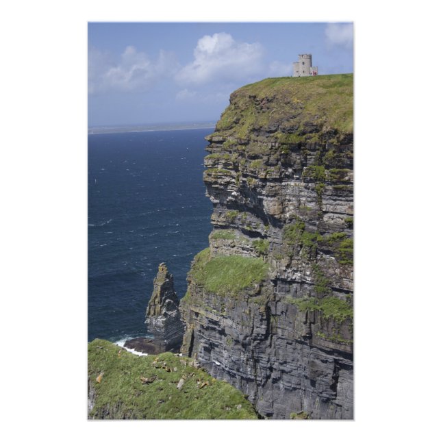 Impression Photo Falaises panoramiques de Moher et tour d'O'Brien (Devant)