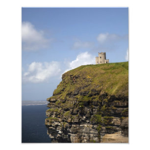 Impression Photo Falaises panoramiques de Moher et tour d'O'Brien.