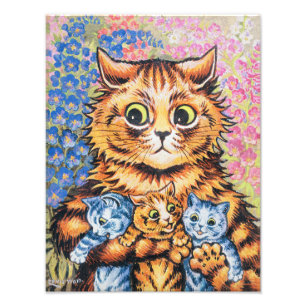 Impression Photo Famille de chats   Louis Wain  