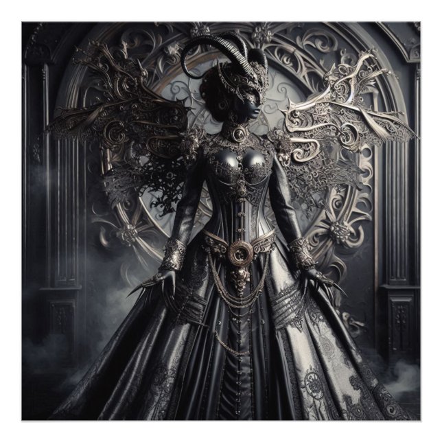 Impression Photo Fantaisie Steampunk Ténèbres Démon Mode  (Devant)