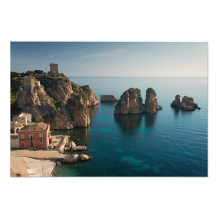 Impression Photo Faraglioni et madrague dans Scopello, Sicile