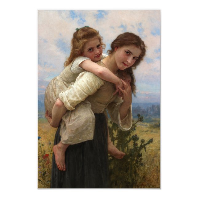 Impression Photo Fardeau agréable par William Adolphe Bouguereau (Devant)