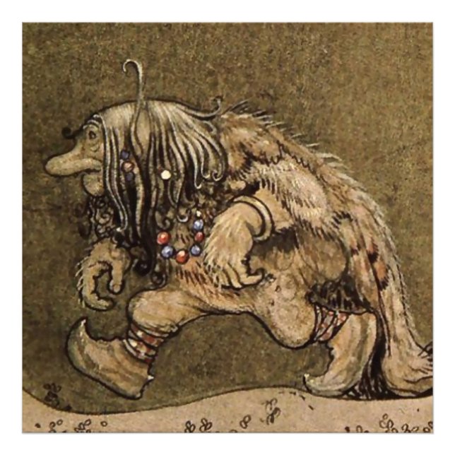 Impression Photo "Farm Troll" de l'artiste suédois John Bauer (Devant)
