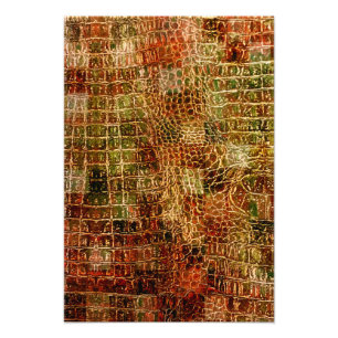 Impression Photo Faux Alligator Peau animale Cuir rouge Brown