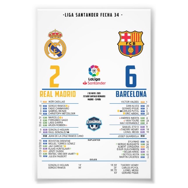 Impression Photo FC Barcelona 6–2 Real Madrid 20 (Devant)