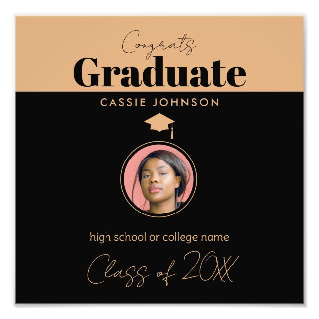 Impression Photo Félicats Classe de diplômés de 2023 (Devant)