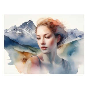 Impression Photo Femme art double exposition