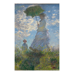 Impression Photo Femme avec parasol - Madame Monet et son fils