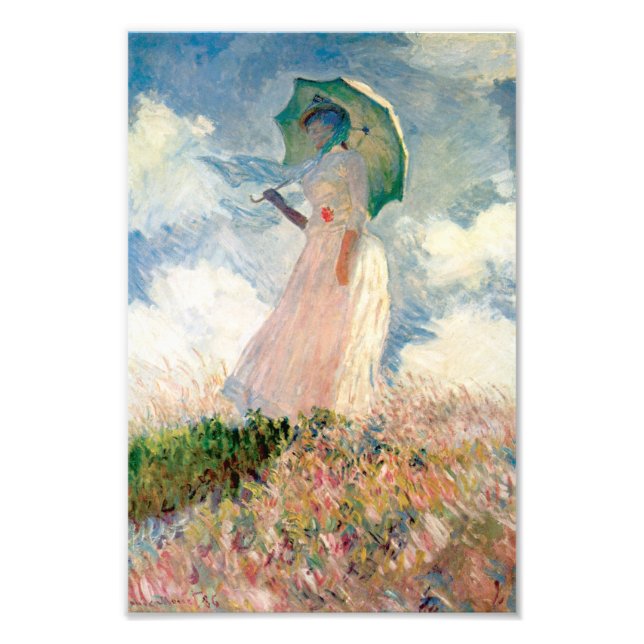Impression Photo Femme avec Parasol Promenade Monet (Devant)