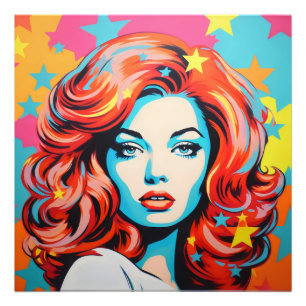 Impression Photo Femme d'art pop coloré