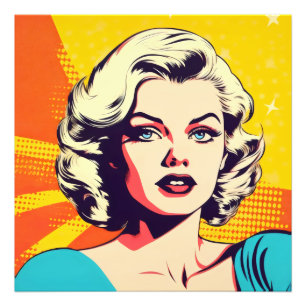 Impression Photo Femme de beauté Pop Art