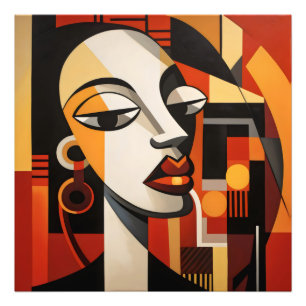 Impression Photo Femme de cubisme Abstrait