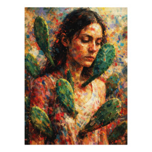 Impression Photo Femme embrassant le figuier de barbarie symbolique