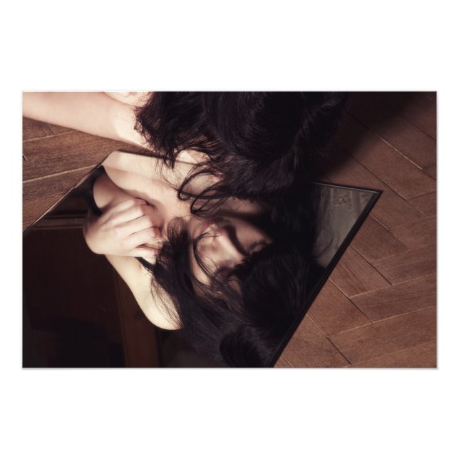 Impression Photo Femme et miroir (Devant)