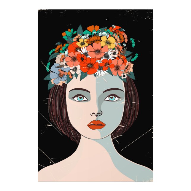 Impression Photo Femme Florale (Devant)