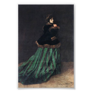 Impression Photo Femme Monet en robe verte