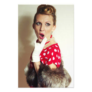 Impression Photo femme rétro vintage