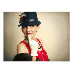 Impression Photo femme rétro vintage