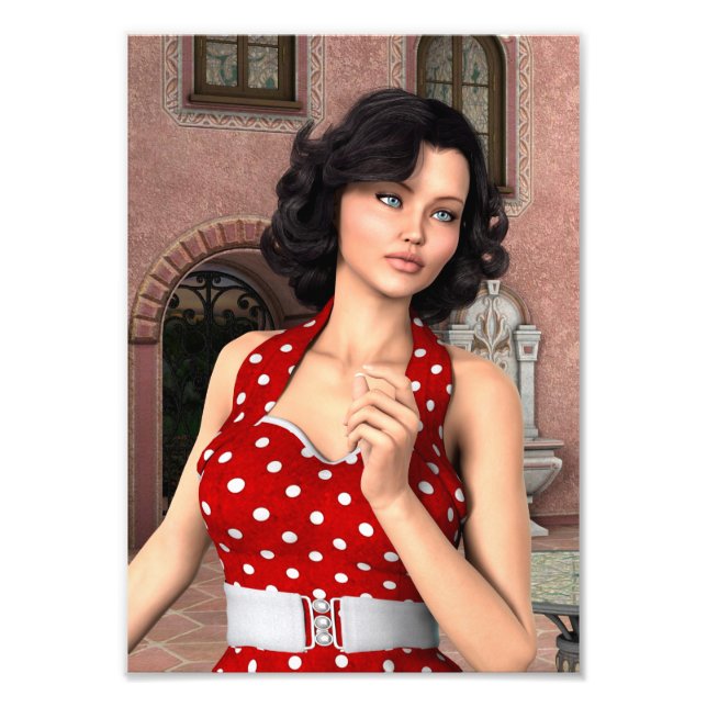 Impression Photo Femme Vintage (Devant)