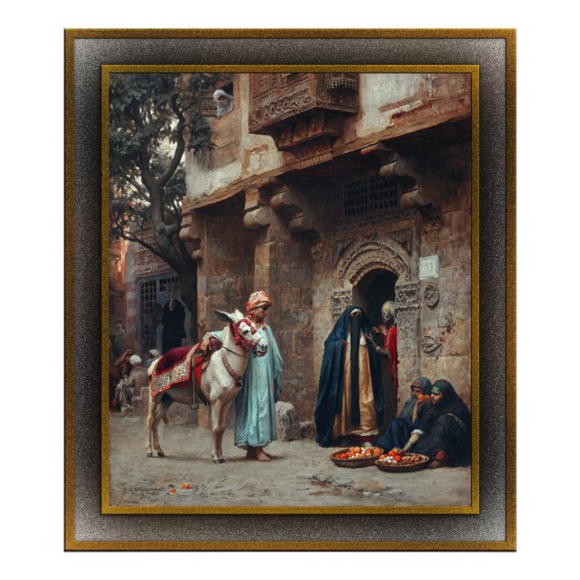Impression Photo Femmes Arabes Devant Une Porte (Devant)