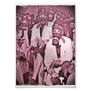 Impression Photo Femmes dans les masques à gaz