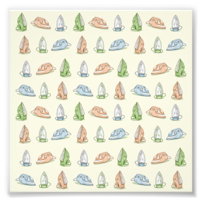 Impression Photo Fer à repasser Lave-linge patten (Devant)