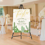 Impression Photo Fête des mariées de script or Fiesta Cactus Bienve<br><div class="desc">Ce modèle de douche fiesta nuptiale présente du texte en écriture or et une variété de plantes en pots de cactus aquarelle. Cliquez sur le bouton personnaliser pour plus de flexibilité avec la modification des images et du texte ! Des variantes de ce design, des couleurs supplémentaires, ainsi que des...</div>