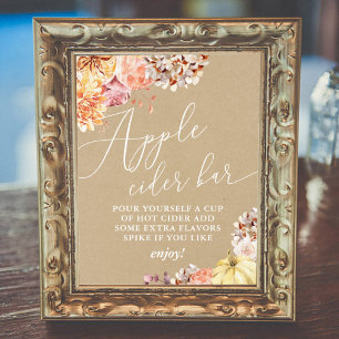 Impression Photo Fête des mariées florale Automne Apple Cider Digit