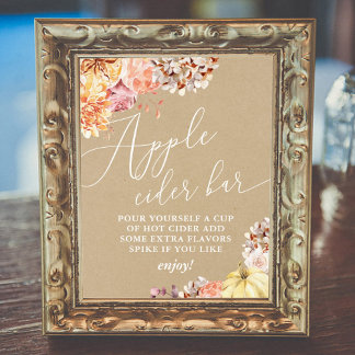 Impression Photo Fête des mariées florale Automne Apple Cider Digit