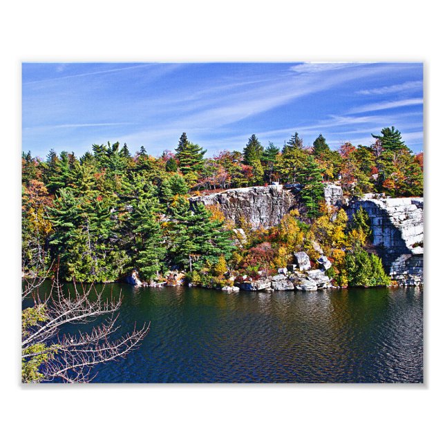 Impression Photo Feuillage d'automne autour de lac Minnewaska (Devant)