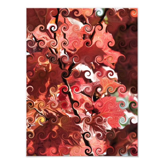 IMPRESSION PHOTO FEUILLE ROUGE (Devant)