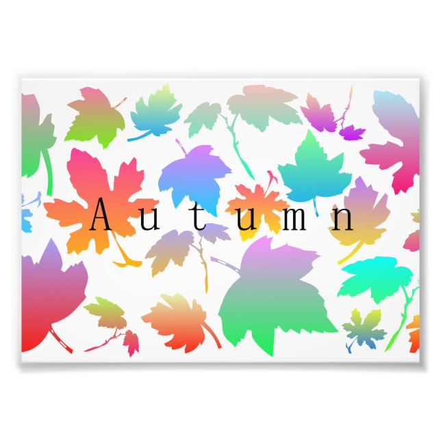 Impression Photo Feuilles d'automne colorées (Devant)