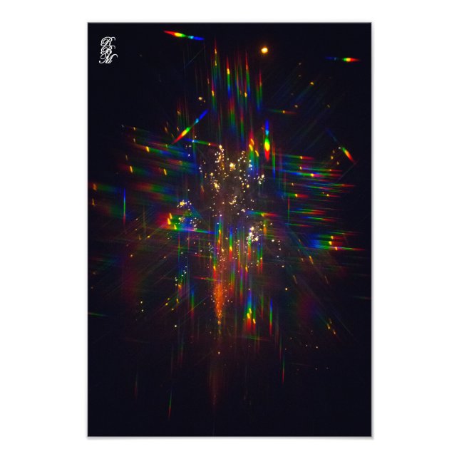 Impression Photo Feux d'artifice à travers les vitres 3D 2 (Devant)
