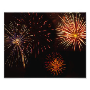 Impression Photo Feux d'artifice multiples contre le noir