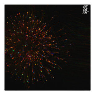 Impression Photo Feux d'artifice orange
