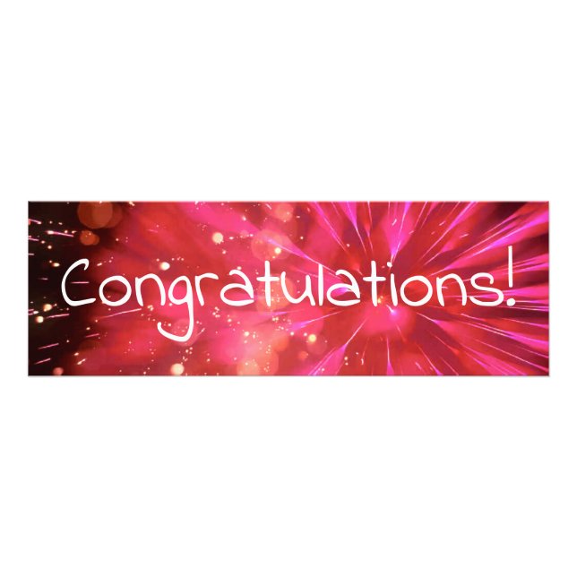 Impression Photo feux roses chauds félicitations (Devant)